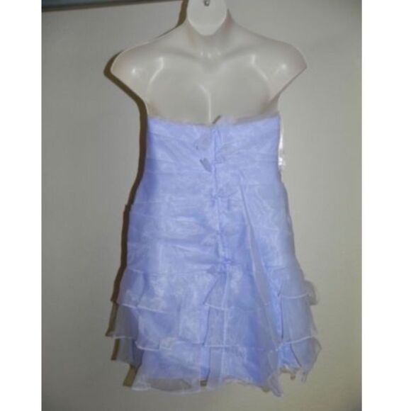 Davids Bridal Dress Size 8 Bluebird Strapless NWT - Picture 3 of 4